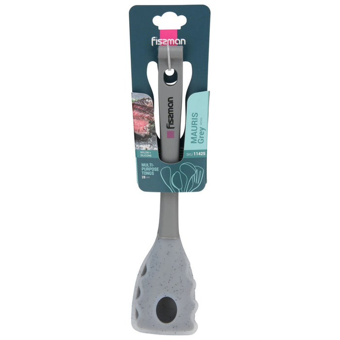 Fissman Multi-Purpose Tongs Mauris Grey 28cm (Nylon + Silicone