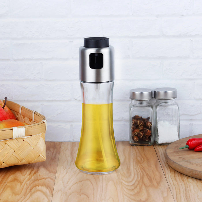 Fissman Oil And Vinegar Bottle 180ml With Spray, Mister for Cooking Olive Oil Spritzer for Air Fryer Vegetable Oil Dispenser Portable Mini Kitchen Gadgets for Baking,Salad,Grilling,BBQ,Roasting