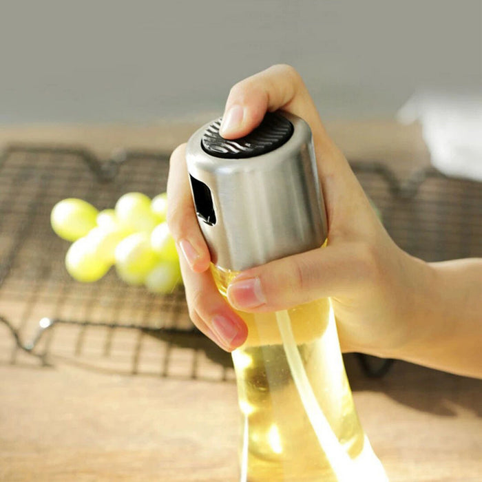 Fissman Oil And Vinegar Bottle 180ml With Spray, Mister for Cooking Olive Oil Spritzer for Air Fryer Vegetable Oil Dispenser Portable Mini Kitchen Gadgets for Baking,Salad,Grilling,BBQ,Roasting