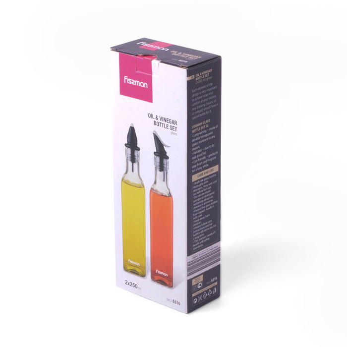 Fissman Oil & Vinegar Bottle Set 2_250ml Glass