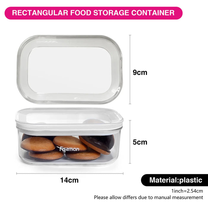 Fissman Rectangular Food Storage Container 15cm/470ml(Plastic)