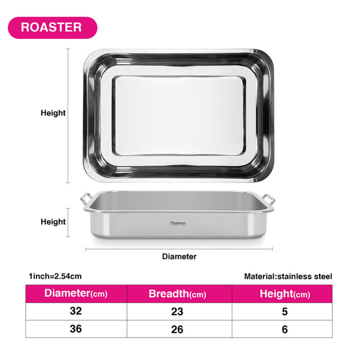 Fissman Roaster 36cm Stainless Steel