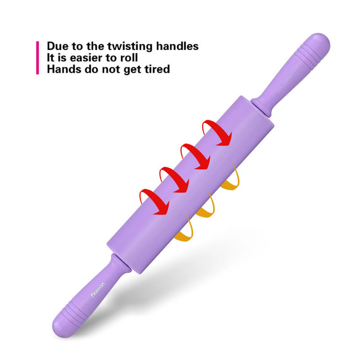 Fissman Rolling Pin Silicone Lightweight Purple 47cm