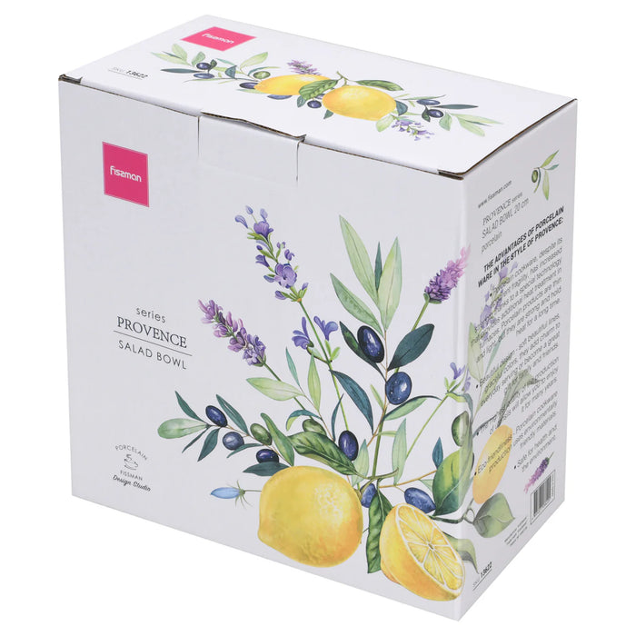 Fissman Salad Bowl Lemon Provence Series 20cm Porcelain