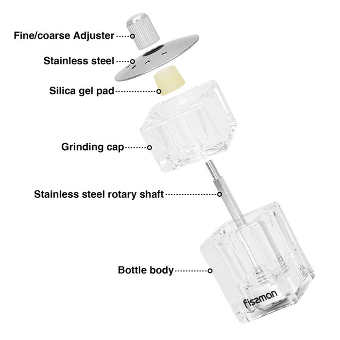 Fissman Salt And Pepper Mill 9.5cm (Acrylic)