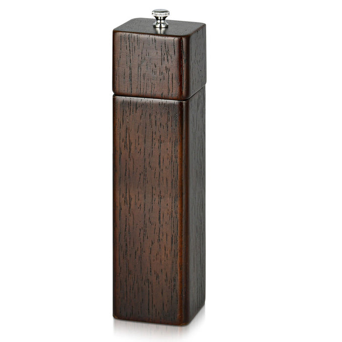 Fissman Salt & Pepper Mill with Wood Body and Ceramic Grinder, Square Shape And Handy Salt and Pepper Grinder Kitchen Pepper Shaker for Sea Salt, Shakers(21cm)