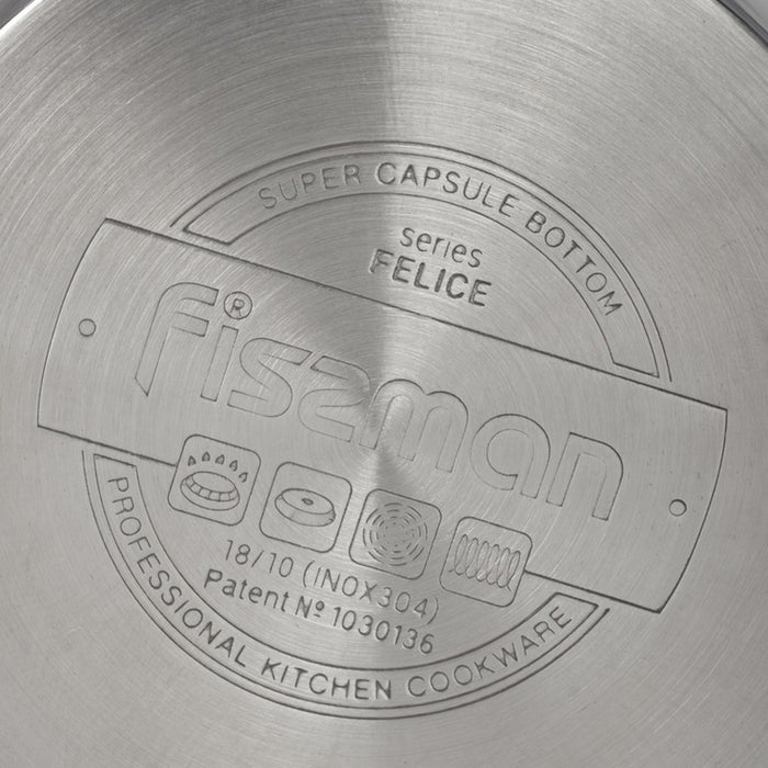 Fissman Saucepan 1000mL with Measuring Mark, Stainless Steel Saucepan 14cm Felice Series
