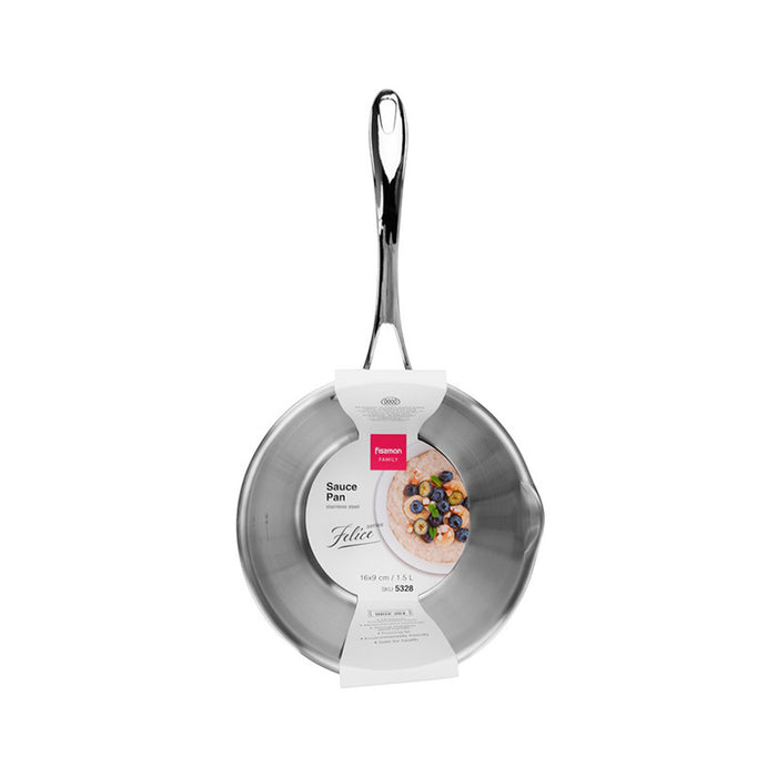 Fissman Saucepan Felice 16cm/1.7LTR Without Lid Stainless Steel