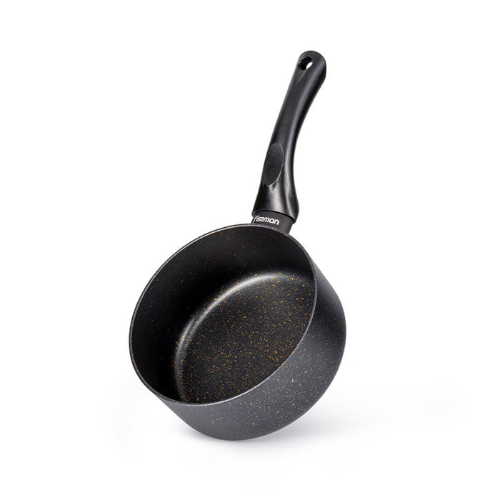 Fissman Saucepan with Glass Lid 1.5L, TouchStone Non-Stick Coating Aluminum Saucepan 16cm Forde Series