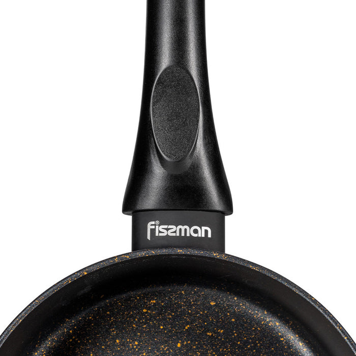 Fissman Saucepan with Glass Lid 1.5L, TouchStone Non-Stick Coating Aluminum Saucepan 16cm Forde Series