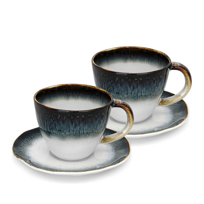 Fissman Set of 2 Cups GALACTICA 230 ml With Saucers Porcelain