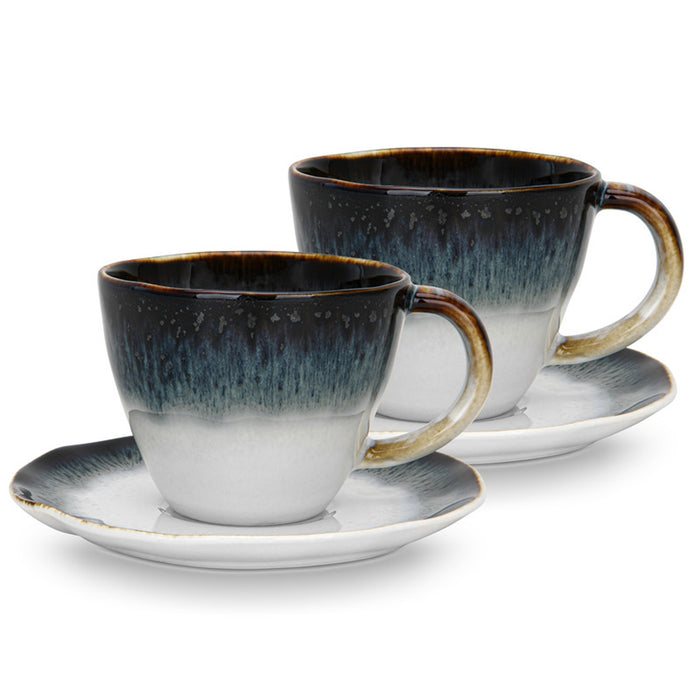 Fissman Set of 2 Cups GALACTICA 230 ml With Saucers Porcelain