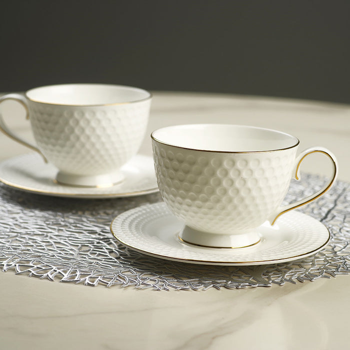 Fissman Set of 2 Cups NOEMI 300 ml With Saucers Fine Bone China