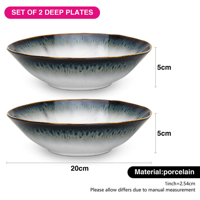 Fissman Set of 2 Deep Plates GALACTICA 20cm Porcelain