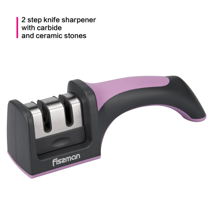 Sharpener Purple, Two-Step Sharpening Tungsten Carbide And Ceramic Wheels