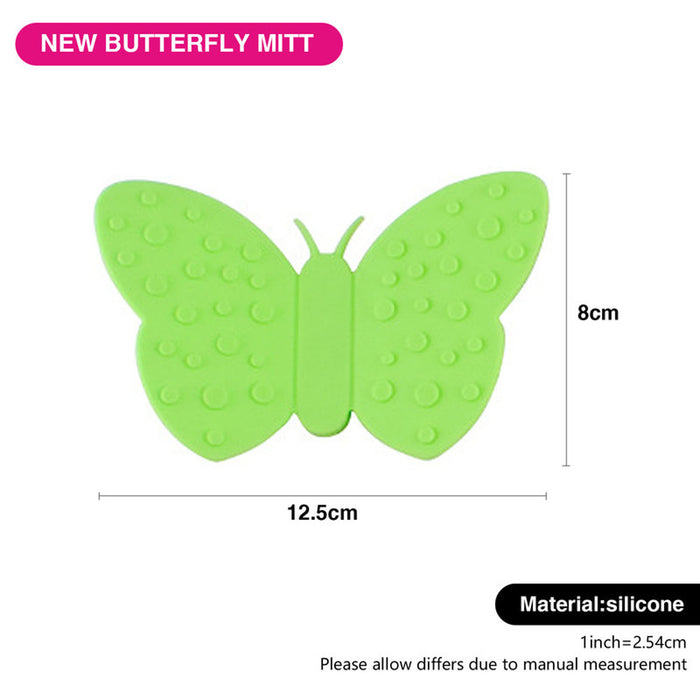 Silicone Butterfly Shaped Pot Holder Magnet Anti-Scald Device Set of 2pcs, Pot Clips, Hot Pot Holder for Home Kitchen Tool Gadget, with Upgraded Magnet as Fridge Magnets Use (Green)