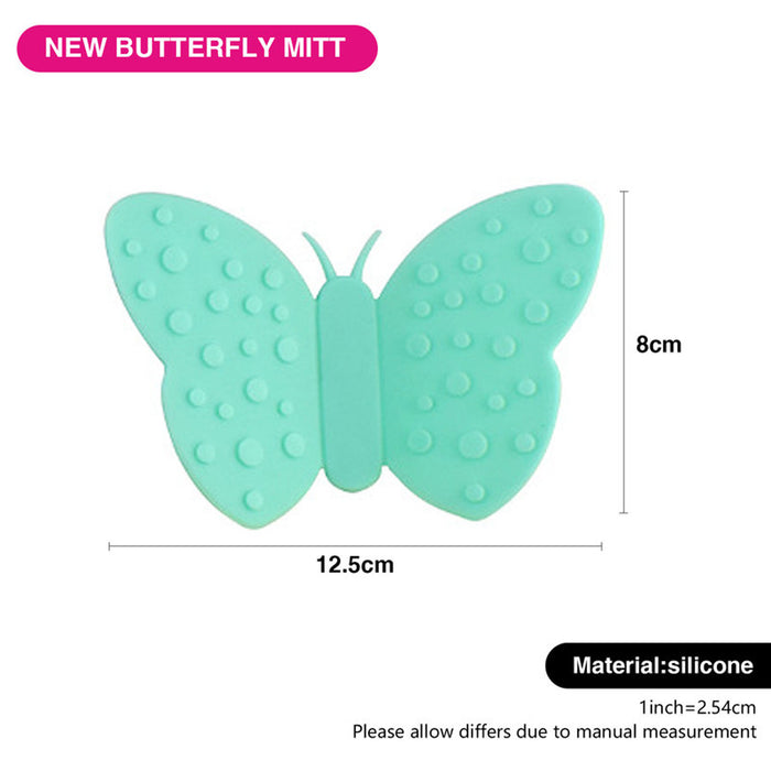 Silicone Butterfly Shaped Pot Holder Magnet Anti-Scald Device Set of 2pcs, Pot Clips, Hot Pot Holder for Home Kitchen Tool Gadget, with Upgraded Magnet as Fridge Magnets Use (Mint)
