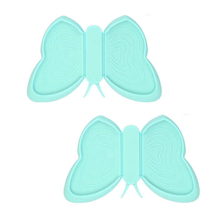 Silicone Butterfly Shaped Pot Holder Magnet Anti-Scald Device Set of 2pcs, Pot Clips, Hot Pot Holder for Home Kitchen Tool Gadget, with Upgraded Magnet as Fridge Magnets Use (Mint)