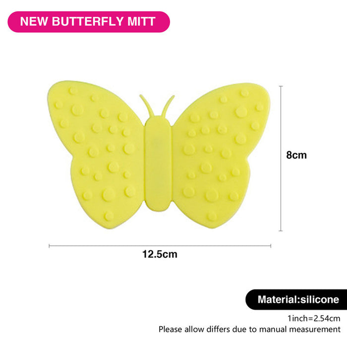Silicone Butterfly Shaped Pot Holder Magnet Anti-Scald Device Set of 2pcs, Pot Clips, Hot Pot Holder for Home Kitchen Tool Gadget, with Upgraded Magnet as Fridge Magnets Use (Yellow)