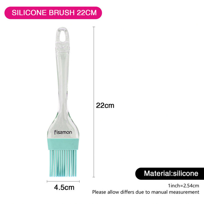 Fissman Silicone Marinating Kitchen Brush with Transparent Handle 22cm,Mint