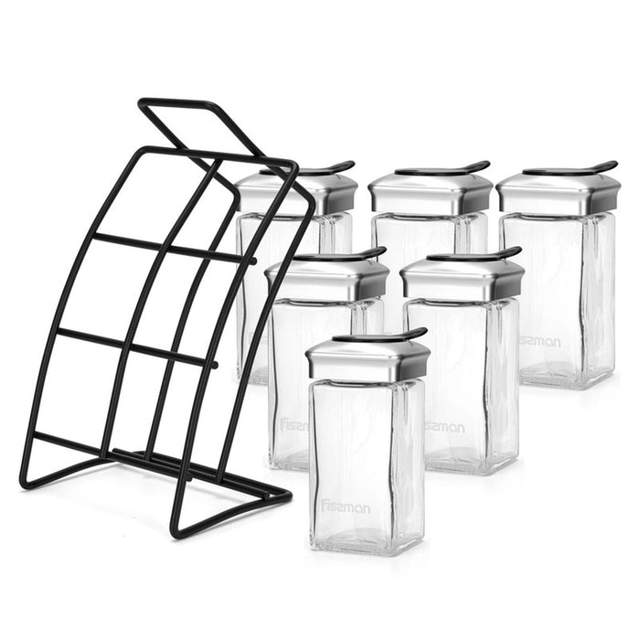 Fissman Spice Rack with 6 Spice Jars, Spice Organizer