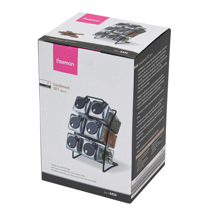 Fissman Spice Rack with 6 Spice Jars, Spice Organizer