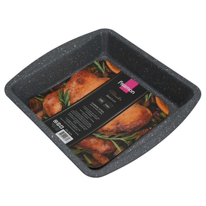 Fissman Square Pan 26x4.5cm Carbon Steel with Non-Stick Coating