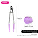 Stainless Steel Locking Cooking Tongs, Small Clams with Silicone Tips, Non-Slip Food Tong for Cooking, Heavy Duty, Non-Stick (Purple) Fissman