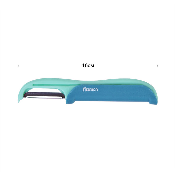 Fissman Stainless Steel P-peeler with 2 Blades, Peelers for Kitchen,Fruit Peeler Apple Peeler, Potato Peeler, Carrot Peeler, Cucumber Peeler and other Vegetable Peeler (Mint)