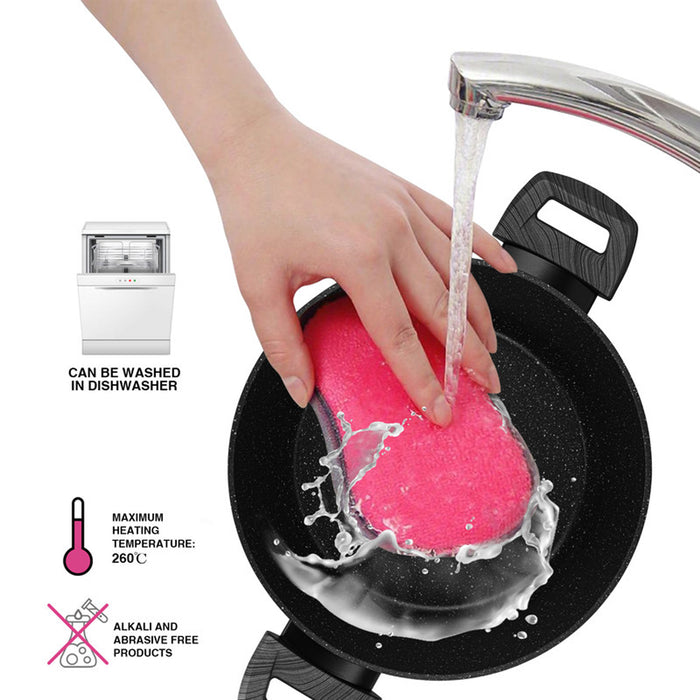 Fissman Stockpot Angela 20x9.5cm/2.5 Ltr With Glass Lid (Aluminium With Non-Stick Coating)