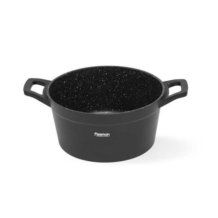 Fissman Stockpot Filomena Series 20cm/2.3LTR with Glass Lid with Cast Aluminium and Non-stick Coating