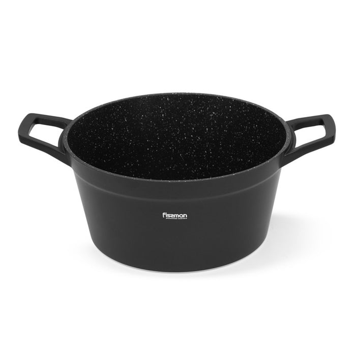 Fissman Stockpot Filomena Series 24cm/3.9LTR with Glass Lid with Cast Aluminium and Non-stick Coating