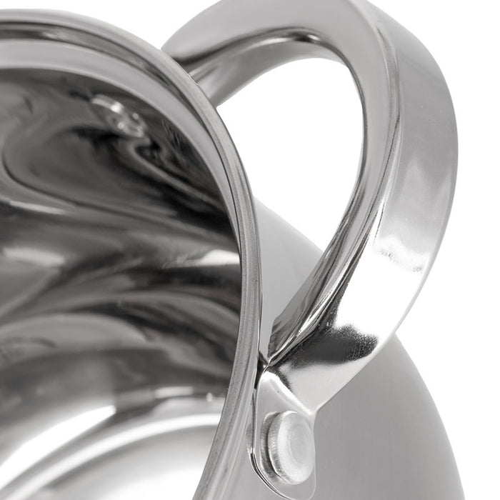 Fissman Stockpot with Glass Lid 16cm / 2.1 Liter with Measuring Mark, Stainless Steel Stockpot Felina Series