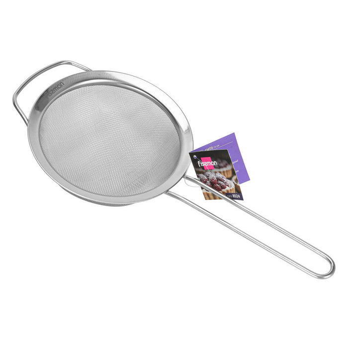 Fissman Strainer 16cm with Handle Stainless Steel Tea Strainer Fine Mesh Sieve Strainer Stainless Steel