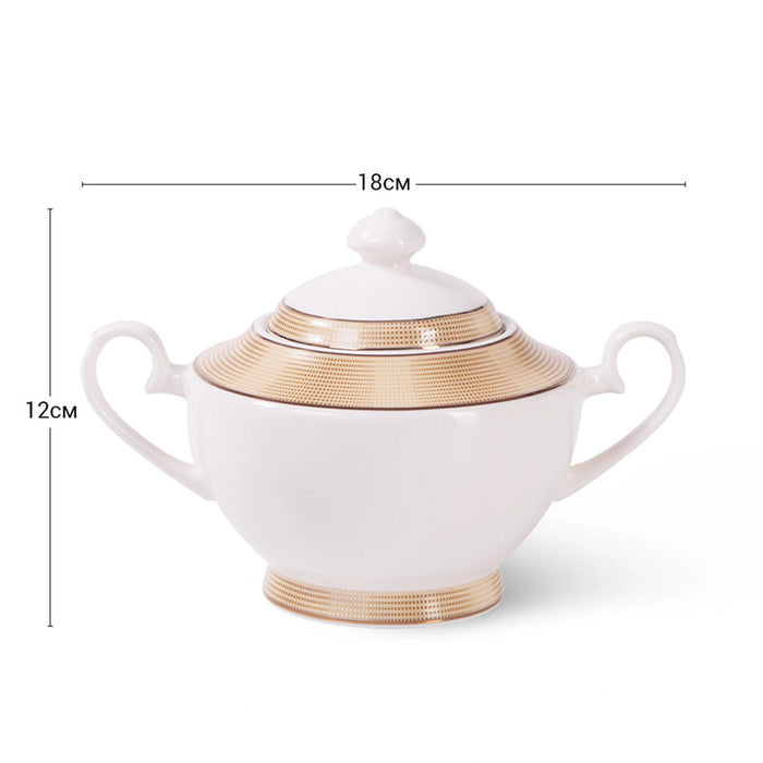 Fissman Sugar Bowl Versailles Microwave and Dishwasher Safe, Sweetener Dispenser For Tea and Coffee, Durable, Storage Tank For Salt, Pepper And Spices, Seasoning Pot For Kitchen 500ml