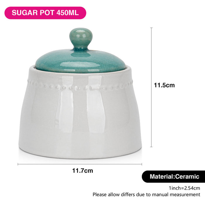 Fissman Sugar Pot Celine 450ml Ceramic Azure