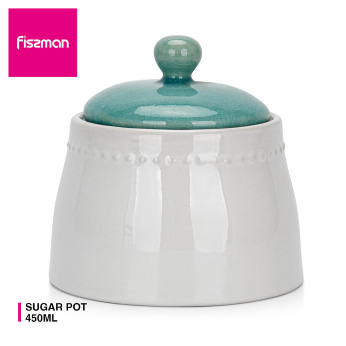 Fissman Sugar Pot Celine 450ml Ceramic Azure