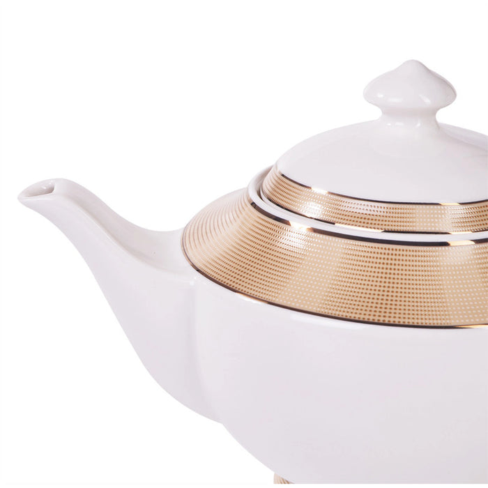 Fissman Tea pot Versailles Series Porcelain Kettle, For Blooming and Loose Leaf Tea Maker, Dishwasher Safe, For Tea Lover 1350ml