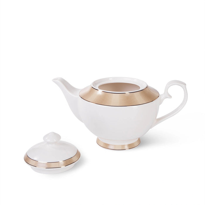 Fissman Tea pot Versailles Series Porcelain Kettle, For Blooming and Loose Leaf Tea Maker, Dishwasher Safe, For Tea Lover 1350ml