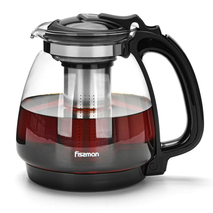 Fissman Teapot Borosilicate Glass with Stainless Steel Filter 2000ml