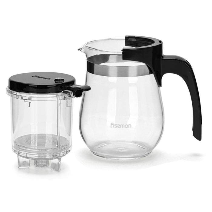 Fissman Teapot with Removable Infuser 550mL, Glass Teapot Gunfu Series