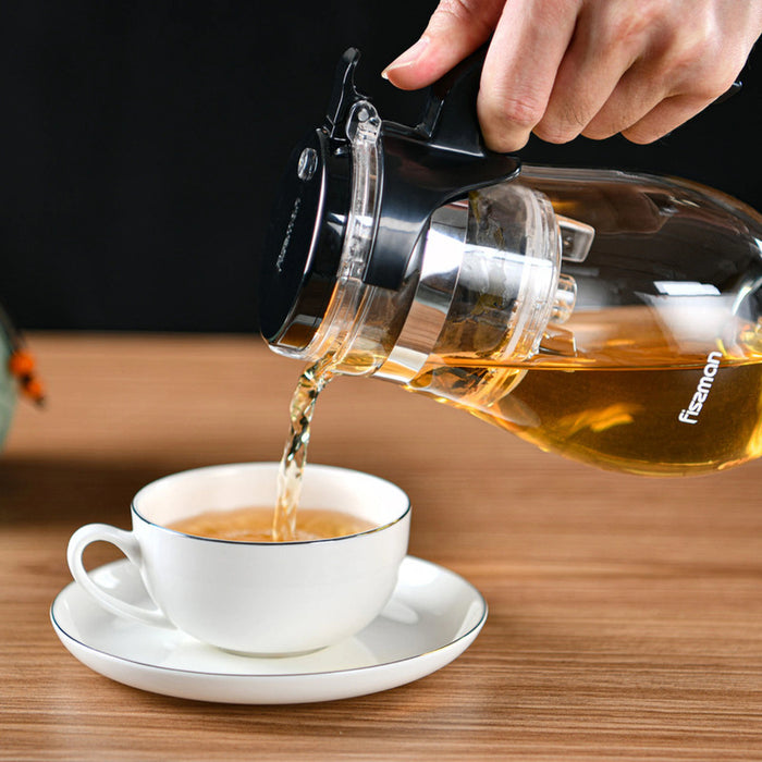 Fissman Teapot with Removable Infuser 550mL, Glass Teapot Gunfu Series