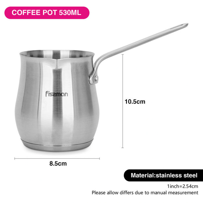 Fissman Turkish Coffee Pot 530mL Stainless Steel Induction Bottom