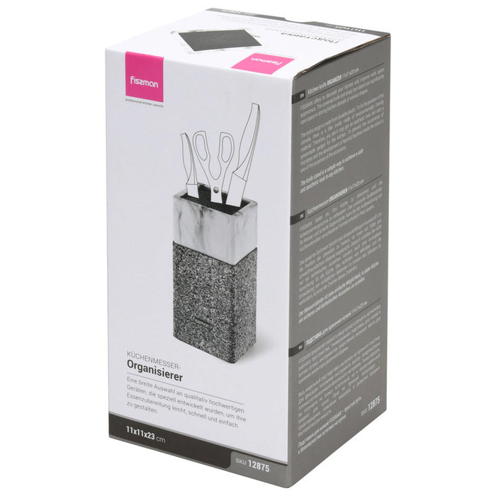Fissman Universal Knife Holder with Removable Straw , 23cm Plastic Kitchen Knife and Utensil Organizer, Space-Saving Knife Storage Organizer, Detachable for Easy Cleaning