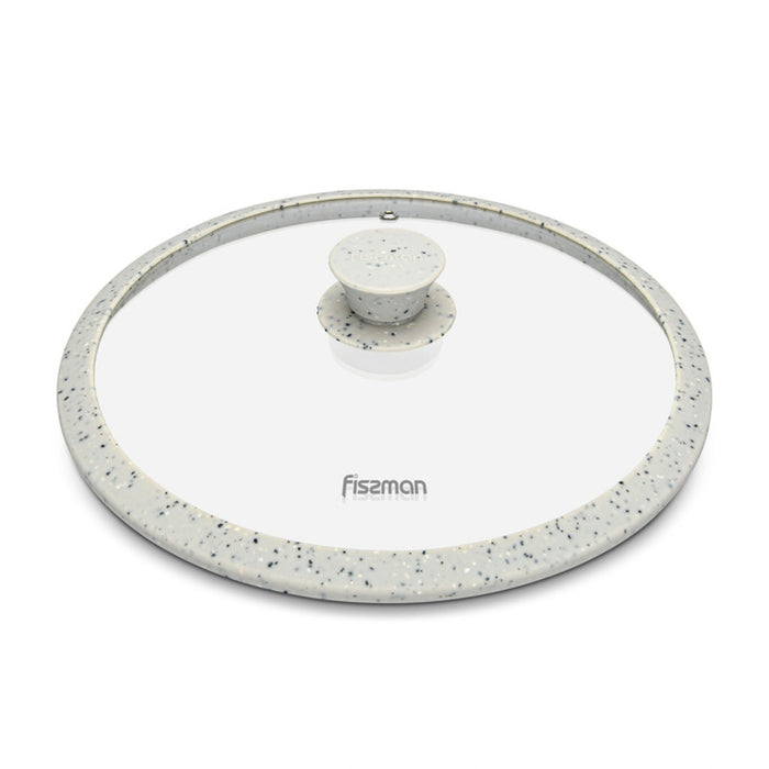 Universal Lid for Pots, Pans and Skillets - Tempered Glass with Heat Resistant Silicone Rim Fits, Replacement Frying Pan Cover and Cast Iron Lids (Light Grey, 26)