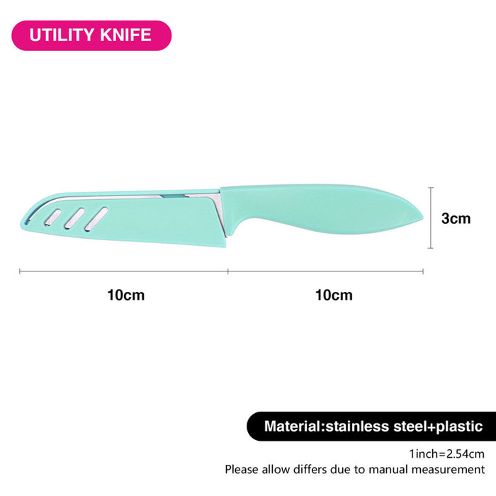 Utility Vegetable And Fruit Knife 10cm With Sheath Mint