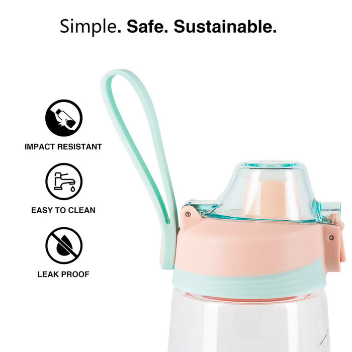 Fissman Water Bottle BPA Free Non-Toxic, Plastic 500ml