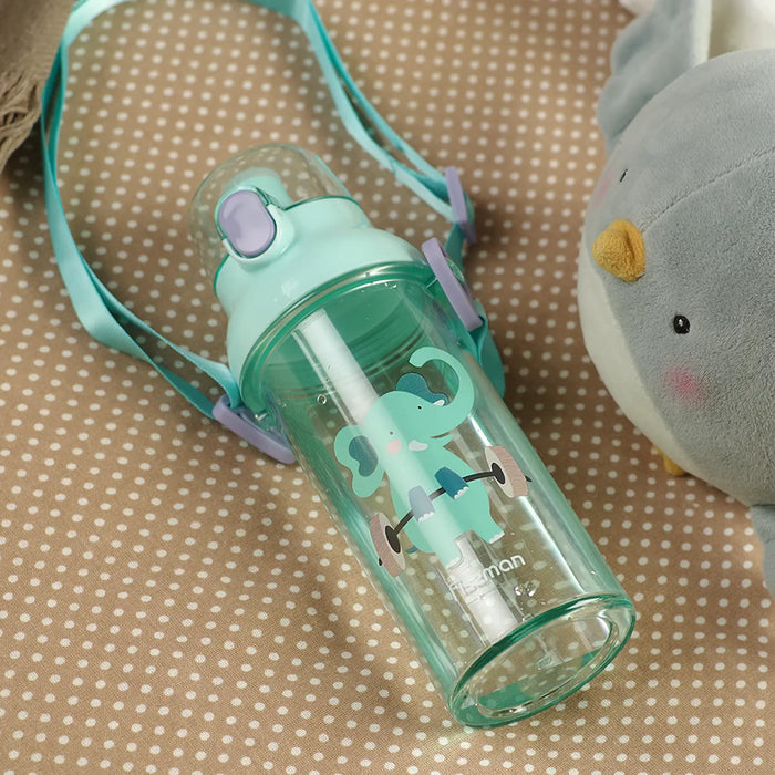 Fissman Water Bottle For Kids BPA Free Non-Toxic Crocodile Design 450ml