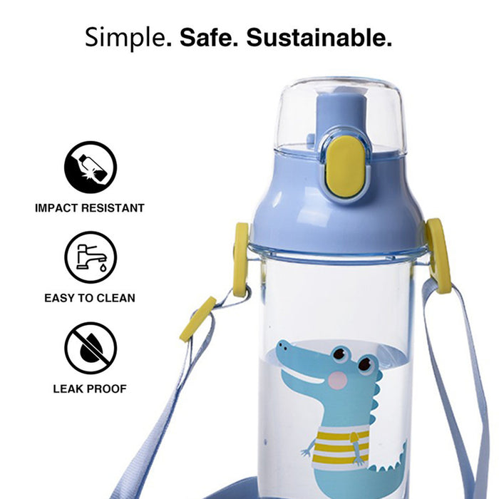 Fissman Water Bottle For Kids BPA Free Non-Toxic Elephant Design 450ml
