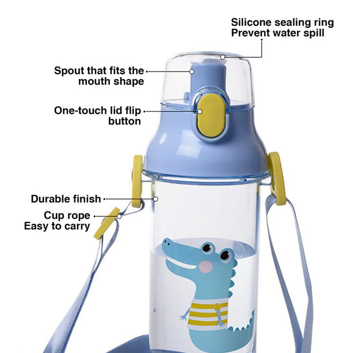 Fissman Water Bottle For Kids BPA Free Non-Toxic Elephant Design 450ml